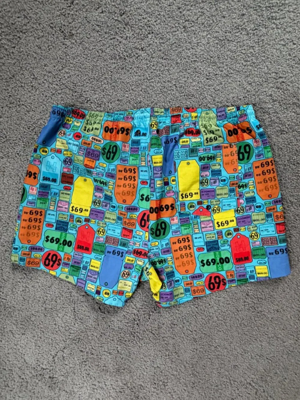 HOMOCO Brand $69 Themed Swim Trunks - Men's Size XL - Excellent Condition -Queer